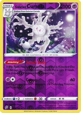 Galarian Cursola 079 192 Holo Rare Reverse Holo Galarian Cursola 079 192 Holo Rare Reverse Holo