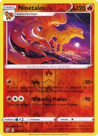 Pokemon Card Rebel Clash Ninetales 025/192 Near Mint