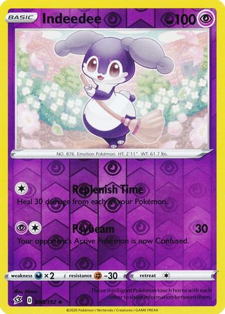 Indeedee 088 192 Uncommon Reverse Holo Sword Shield Rebel Clash Reverse Holo Singles Indeedee 088 192 Uncommon Reverse Holo Sword Shield Rebel Clash Reverse Holo Singles