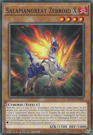 Salamangreat Zebroid X ETCO EN003 Common 1st Edition Eternity Code 1st Edition Singles Salamangreat Zebroid X ETCO EN003 Common 1st Edition Eternity Code 1st Edition Singles