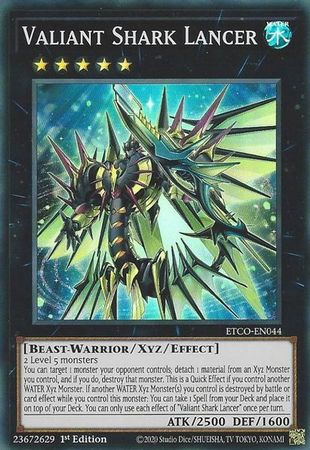 Valiant Shark Lancer ETCO EN044 Super Rare 1st Edition Eternity Code 1st Edition Singles Valiant Shark Lancer ETCO EN044 Super Rare 1st Edition Eternity Code 1st Edition Singles