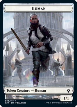 Human Token 004 019 C20 Commander 2020 Singles Human Token 004 019 C20 Commander 2020 Singles