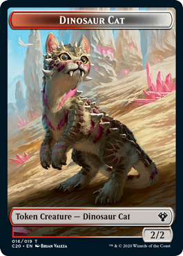Dinosaur Cat Token 016 019 C20 Commander 2020 Singles Dinosaur Cat Token 016 019 C20 Commander 2020 Singles