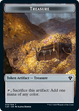 Treasure Token 019 019 C20 Commander 2020 Singles Treasure Token 019 019 C20 Commander 2020 Singles