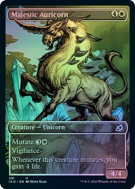 Majestic Auricorn 281 Alternate Art Showcase Foil Ikoria Lair of Behemoths Foil Singles Majestic Auricorn 281 Alternate Art Showcase Foil Ikoria Lair of Behemoths Foil Singles