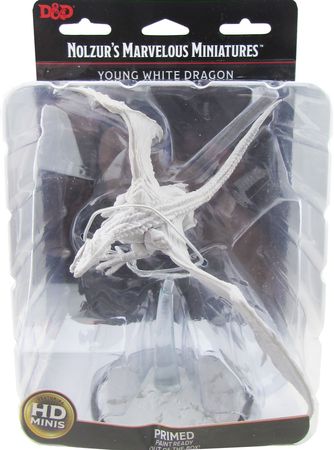 Nolzur s Marvelous Miniatures Unpainted D D Young White Dragon WZK73712 Nolzur s Marvelous Miniatures Unpainted D D Young White Dragon WZK73712