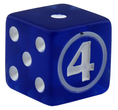 Blue Fantastic Four Cosmic Clash D6 w White Single Dice Single Die Blue Fantastic Four Cosmic Clash D6 w White Single Dice Single Die