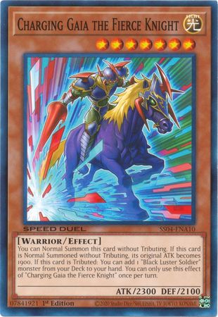 Charging Gaia the Fierce Knight SS04 ENA10 Common 1st Edition Speed Duel Starter Decks Match of the Millennium Singles Charging Gaia the Fierce Knight SS04 ENA10 Common 1st Edition Speed Duel Starter Decks Match of the Millennium Singles