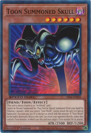 Toon Summoned Skull SS04 ENB09 Common 1st Edition Speed Duel Starter Decks Match of the Millennium Singles Toon Summoned Skull SS04 ENB09 Common 1st Edition Speed Duel Starter Decks Match of the Millennium Singles