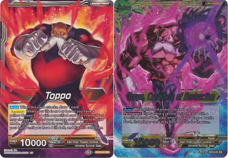 Toppo Toppo Candidate of Destruction EX12 01 Expansion Rare DBS Expansion Set 12 Universe 11 Unison EX12 Toppo Toppo Candidate of Destruction EX12 01 Expansion Rare DBS Expansion Set 12 Universe 11 Unison EX12