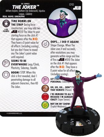 The Joker 010 DC Justice League Unlimited Heroclix Justice League Unlimited Singles The Joker 010 DC Justice League Unlimited Heroclix Justice League Unlimited Singles