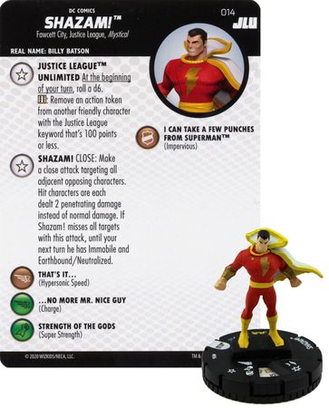 DC Heroclix Justice League Unlimited #014 Shazam!
