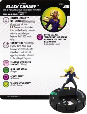 Heroclix Justice League Unlimited #030 Black Canary 