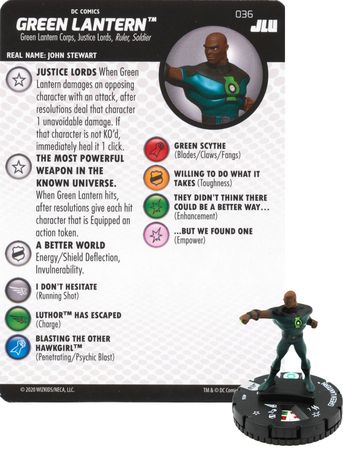 002 Common DC Justice League Unlimited Heroclix Set #2 GREEN LANTERN 
