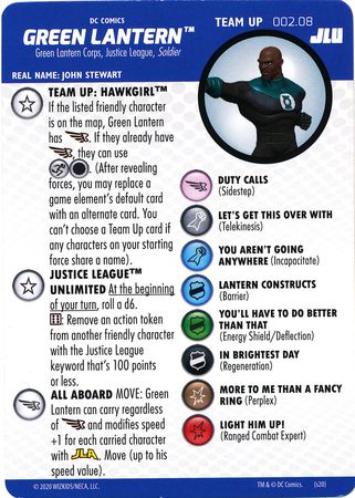 Green Lantern 002 08 Team Up Card DC Justice League Unlimited Heroclix Justice League Unlimited Singles Green Lantern 002 08 Team Up Card DC Justice League Unlimited Heroclix Justice League Unlimited Singles
