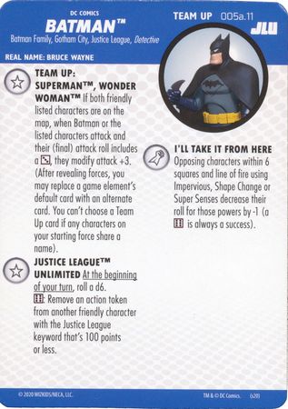 Batman #005b DC Justice League Unlimited Heroclix Near Mint Justice League