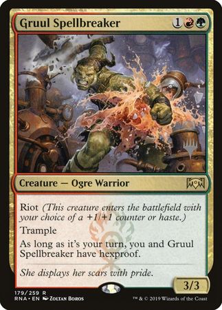 Gruul Spellbreaker 179 259 Silver Stamped Ravnica Allegiance Silver Stamped Non Foil Singles Gruul Spellbreaker 179 259 Silver Stamped Ravnica Allegiance Silver Stamped Non Foil Singles