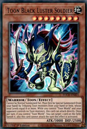 Toon Black Luster Soldier - TOCH-EN001 - Ultra Rare 1st Edition