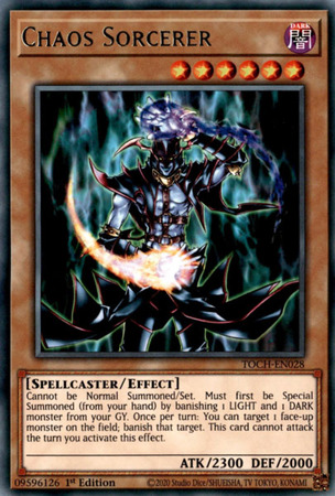 RARE TOCH 1ST EDITION YUGIOH: CHAOS SORCERER