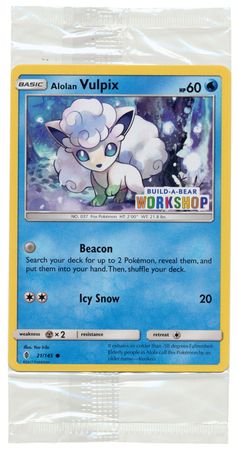 build a bear vulpix card