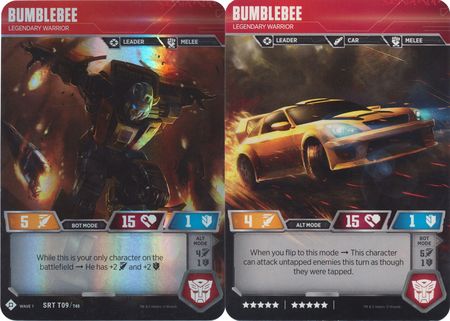 Bumblebee Legendary Warrior SRT T09 T40 Wave 1 Super Rare Transformers TCG Wave 1 Bumblebee Legendary Warrior SRT T09 T40 Wave 1 Super Rare Transformers TCG Wave 1
