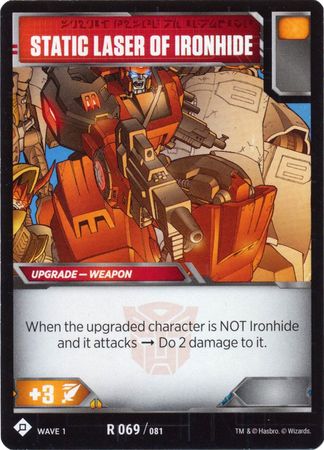Static Laser of Ironhide R 069 081 Wave 1 Rare Transformers TCG Wave 1 Static Laser of Ironhide R 069 081 Wave 1 Rare Transformers TCG Wave 1