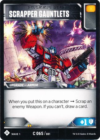 Scrapper Gauntlets C 065 081 Wave 1 Common Transformers TCG Wave 1 Scrapper Gauntlets C 065 081 Wave 1 Common Transformers TCG Wave 1