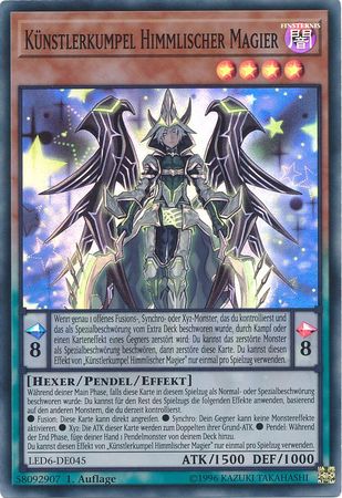 Kunstlerkumpel Himmlischer Magier LED6 DE045 Super Rare 1st Edition German Yugioh Cards Kunstlerkumpel Himmlischer Magier LED6 DE045 Super Rare 1st Edition German Yugioh Cards