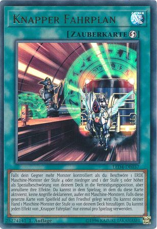 Knapper Fahrplan LED4 DE037 Ultra Rare 1st Edition German Yugioh Cards Knapper Fahrplan LED4 DE037 Ultra Rare 1st Edition German Yugioh Cards