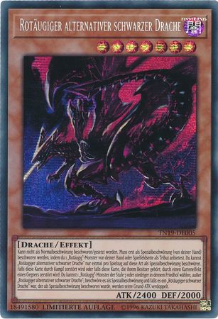 Rotaugiger Alternativer Schwarzer Drache TN19 DE005 Prismatic SR Limited Ed German Yugioh Cards Rotaugiger Alternativer Schwarzer Drache TN19 DE005 Prismatic SR Limited Ed German Yugioh Cards