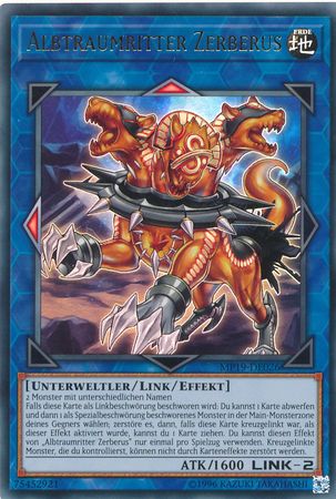 Albtraumritter Zerberus MP19 DE026 Ultra Rare Unlimited German Yugioh Cards Albtraumritter Zerberus MP19 DE026 Ultra Rare Unlimited German Yugioh Cards