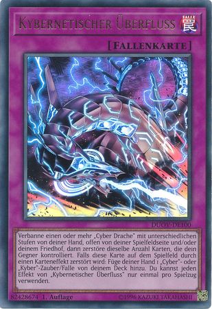 Kybernetischer Uberfluss DUOV DE100 Ultra Rare 1st Edition German Yugioh Cards Kybernetischer Uberfluss DUOV DE100 Ultra Rare 1st Edition German Yugioh Cards