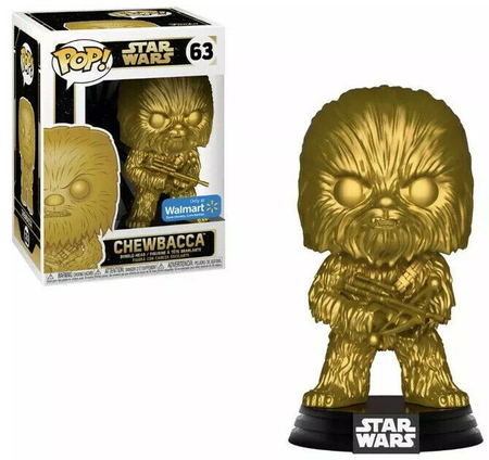 Chewbacca Gold 63 POP Vinyl Figure Walmart Force Awakens Chewbacca Gold 63 POP Vinyl Figure Walmart Force Awakens