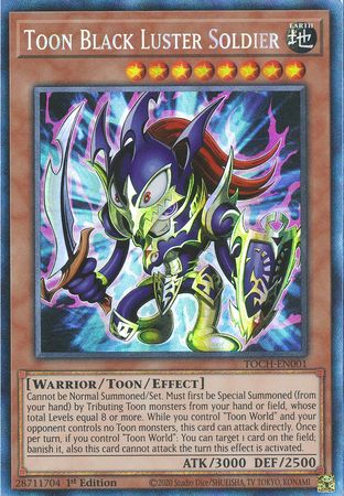 Toon Black Luster Soldier TOCH EN001 Collectors Rare 1st Edition Toon Chaos 1st Edition Singles Toon Black Luster Soldier TOCH EN001 Collectors Rare 1st Edition Toon Chaos 1st Edition Singles