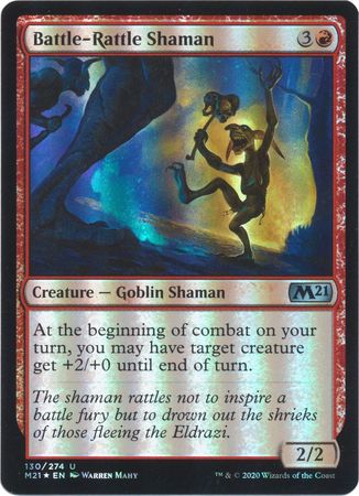 Battle Rattle Shaman 130 274 Foil Magic 2021 M21 Foil Singles Battle Rattle Shaman 130 274 Foil Magic 2021 M21 Foil Singles
