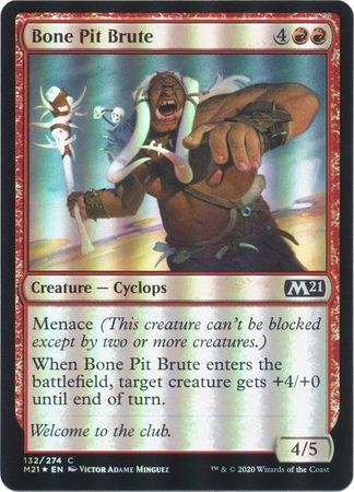 Bone Pit Brute 132 274 Foil Magic 2021 M21 Foil Singles Bone Pit Brute 132 274 Foil Magic 2021 M21 Foil Singles
