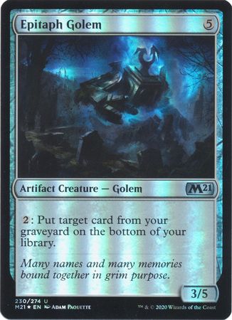 Epitaph Golem 230 274 Foil Magic 2021 M21 Foil Singles Epitaph Golem 230 274 Foil Magic 2021 M21 Foil Singles