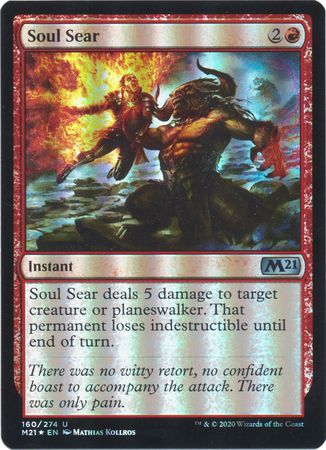 Soul Sear 160 274 Foil Magic 2021 M21 Foil Singles Soul Sear 160 274 Foil Magic 2021 M21 Foil Singles