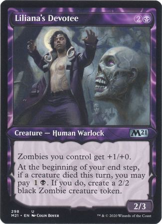 Liliana s Devotee 298 Showcase Magic 2021 M21 Collector Booster Singles Liliana s Devotee 298 Showcase Magic 2021 M21 Collector Booster Singles