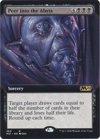Peer into the Abyss 360 Extended Art Magic 2021 M21 Collector Booster Singles Peer into the Abyss 360 Extended Art Magic 2021 M21 Collector Booster Singles