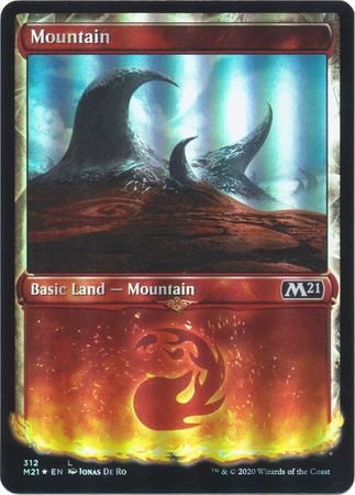 Mountain 312 Showcase Foil Magic 2021 M21 Collector Booster Foil Singles Mountain 312 Showcase Foil Magic 2021 M21 Collector Booster Foil Singles