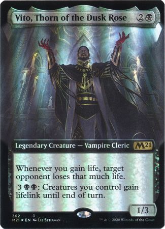 Vito Thorn of the Dusk Rose 362 Extended Art Foil Magic 2021 M21 Collector Booster Foil Singles Vito Thorn of the Dusk Rose 362 Extended Art Foil Magic 2021 M21 Collector Booster Foil Singles