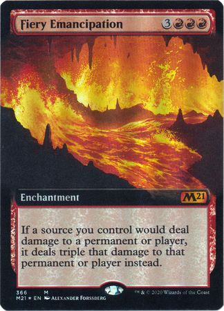 Fiery Emancipation 366 Extended Art Foil Magic 2021 M21 Collector Booster Foil Singles Fiery Emancipation 366 Extended Art Foil Magic 2021 M21 Collector Booster Foil Singles