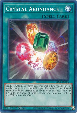 Crystal Abundance LDS1 EN106 Common 1st Edition Legendary Duelists Season 1 LDS1 1st Edition Singles Crystal Abundance LDS1 EN106 Common 1st Edition Legendary Duelists Season 1 LDS1 1st Edition Singles
