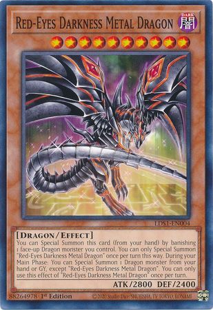 Red-Eyes Flare Metal Dragon Blue - LDS1-EN015 Ultra Rare 1st Edition x1
