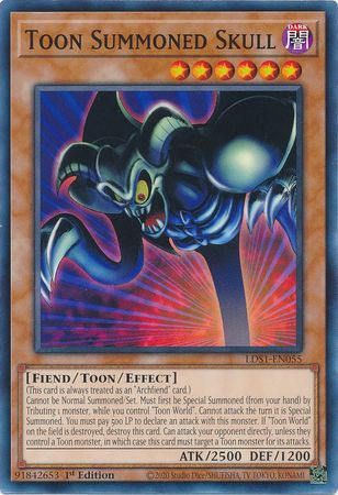 Toon Summoned Skull LDS1 EN055 Common 1st Edition Toon Summoned Skull LDS1 EN055 Common 1st Edition