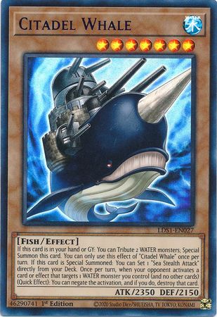 Citadel Whale Blue LDS1 EN027 Ultra Rare 1st Edition Citadel Whale Blue LDS1 EN027 Ultra Rare 1st Edition