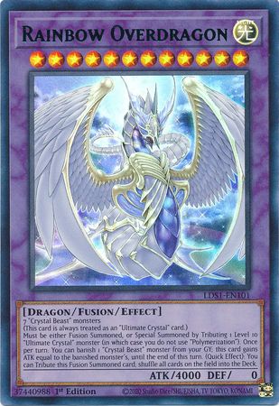 Rainbow Overdragon Green LDS1 EN101 Ultra Rare 1st Edition Rainbow Overdragon Green LDS1 EN101 Ultra Rare 1st Edition