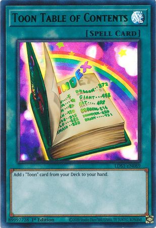 Toon Table of Contents Green LDS1 EN069 Ultra Rare 1st Edition Toon Table of Contents Green LDS1 EN069 Ultra Rare 1st Edition