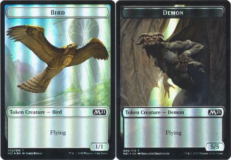 Bird Token 002 Demon Token 006 M21 Collector Booster Foil Magic 2021 M21 Collector Booster Foil Singles Bird Token 002 Demon Token 006 M21 Collector Booster Foil Magic 2021 M21 Collector Booster Foil Singles